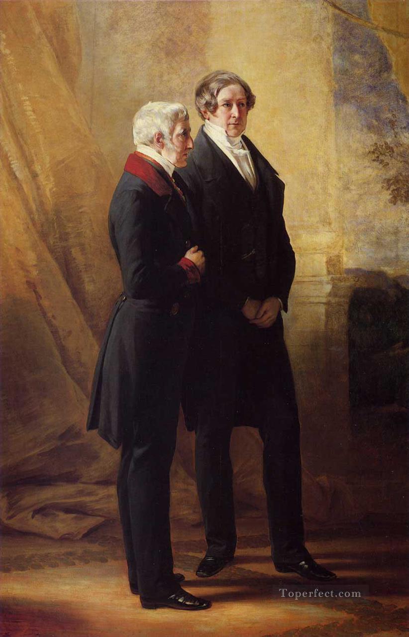 Arthur Wellesley 1st Duke of Wellington with Sir Robert Peel royalty portrait Franz Xaver Winterhalter Oil Paintings